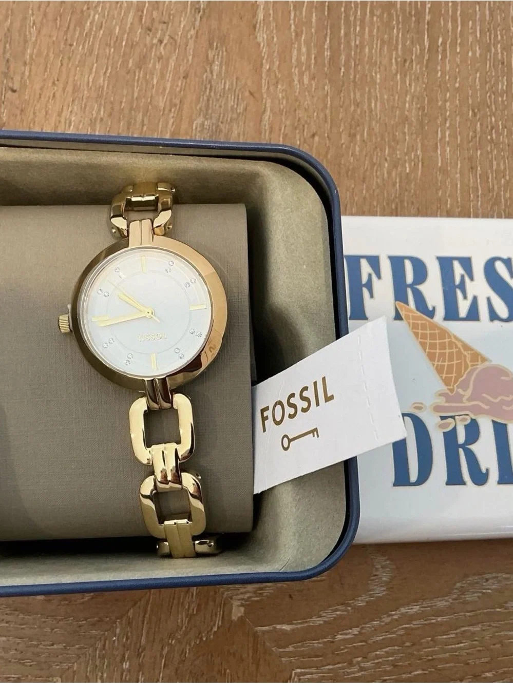 Fossil Kerrigan Three-Hand Gold-Tone Stainless Steel Watch